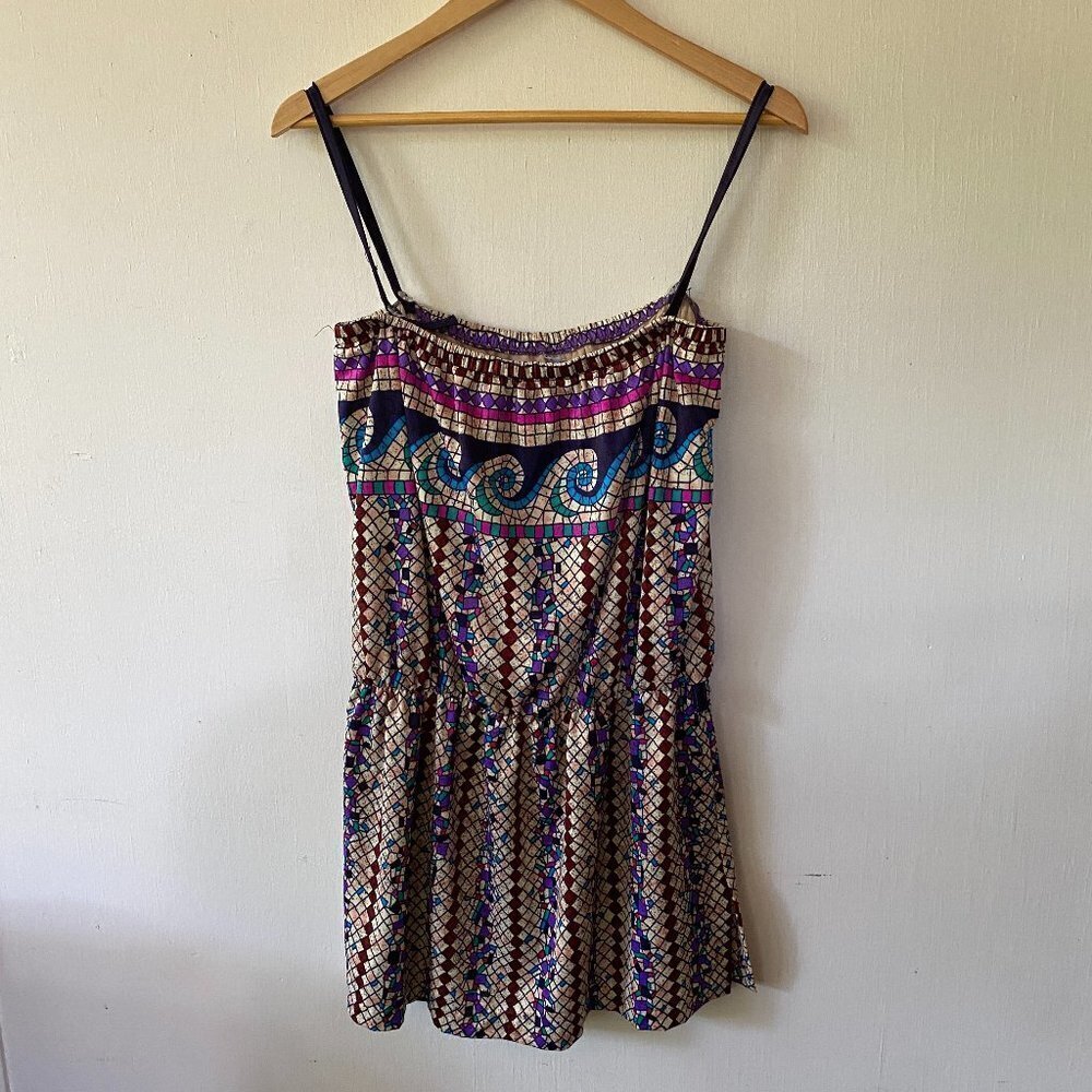 Gabar‎ Mini Dress Womens 18 Colorful Made in USA Tube Dress RARE VTG Costume